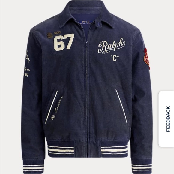 Embroidered Corduroy Jacket -Norfolk Blue - Picture 8 of 15